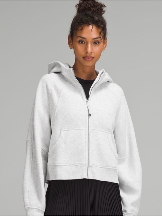lululemon athletica Tops - lululemon athletica Oversized Full-Zip Scuba in Heathered Core Ultra Light Gray